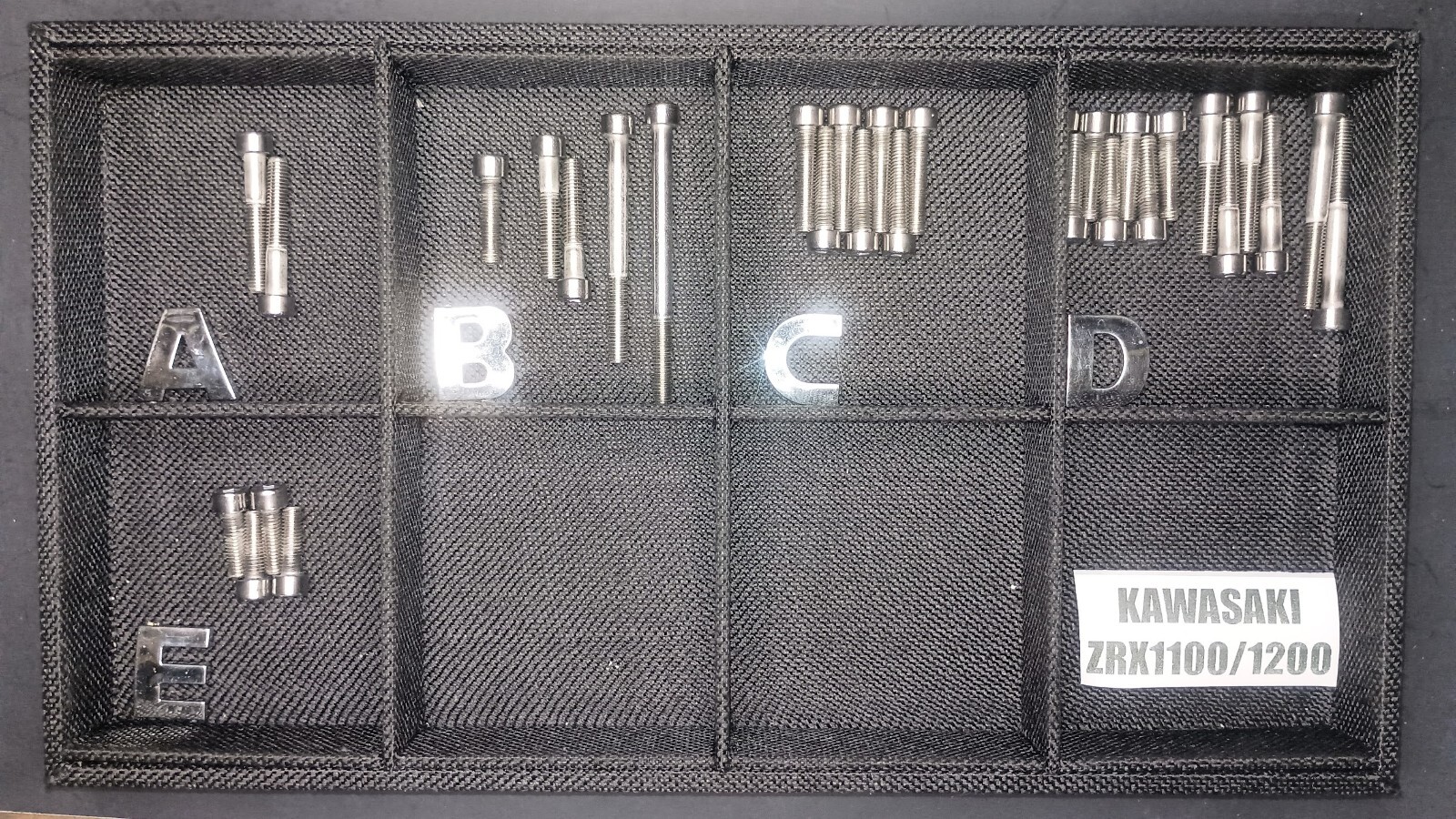 KAWASAKI ZRX 1100 1200 Polished stainless engine bolts ZRX1100 ZRX1200 ZRX11