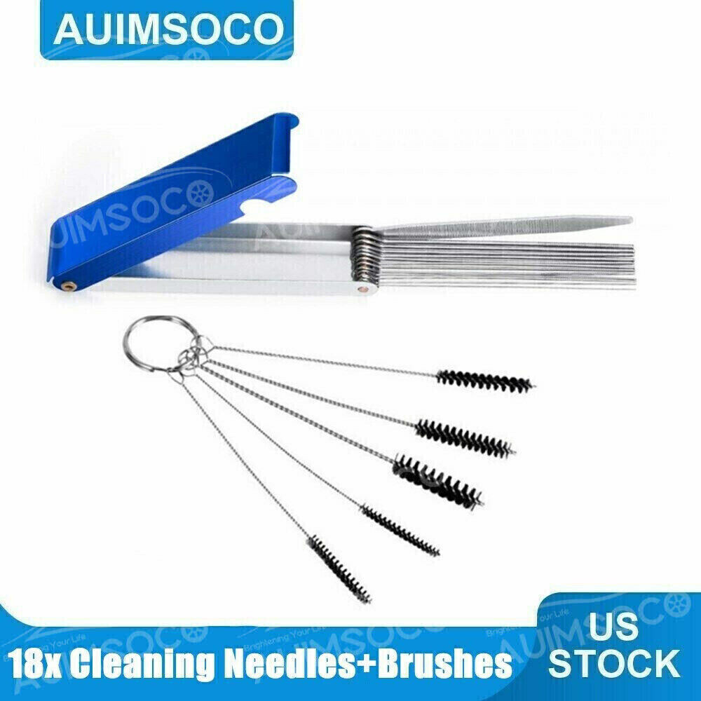 Carburetor Carb Jet Cleaning Tool Wire Cleaner Kit For Car Motorcycle ATV Engine