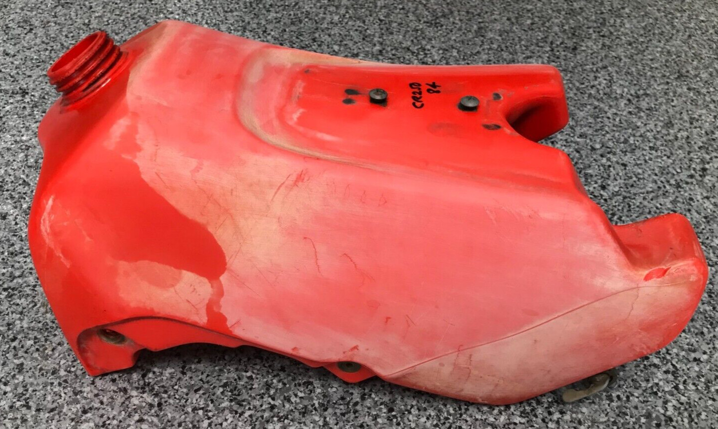 Honda CR250R Gas Tank 1984 OEM Used P/N 17510-KA4-730 2 Damaged Inserts
