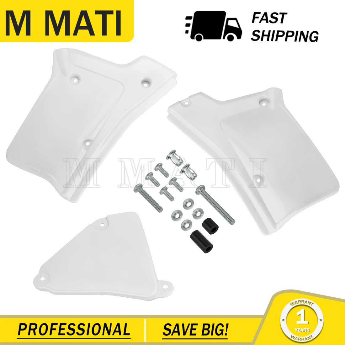 White Side Panels Covers Fender Plastic Body For Honda 1984-2002 XR200R XR250R