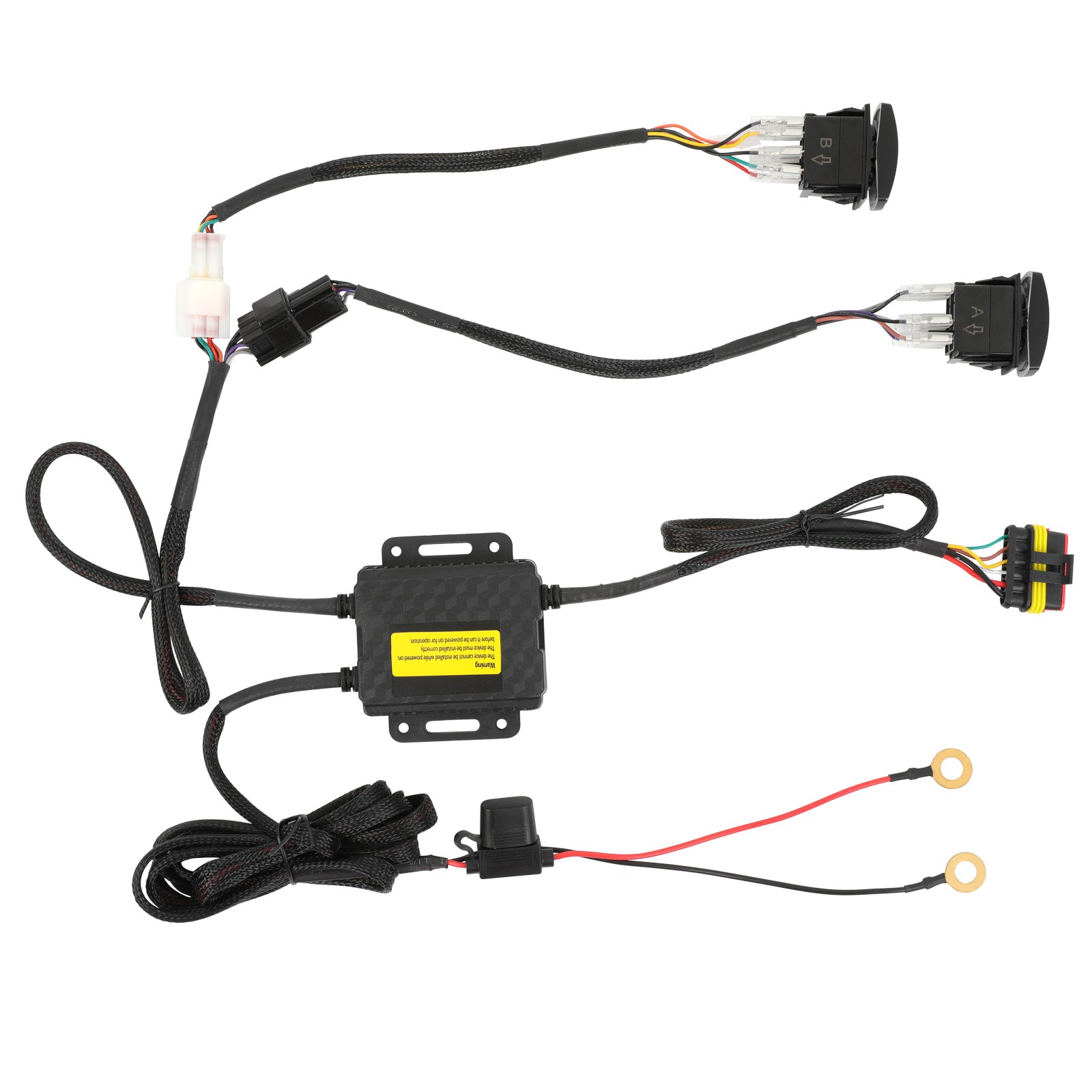 For American Landmaster UTV LED Turn Signal Lamps Rocker Switch Kit + 110dB Horn
