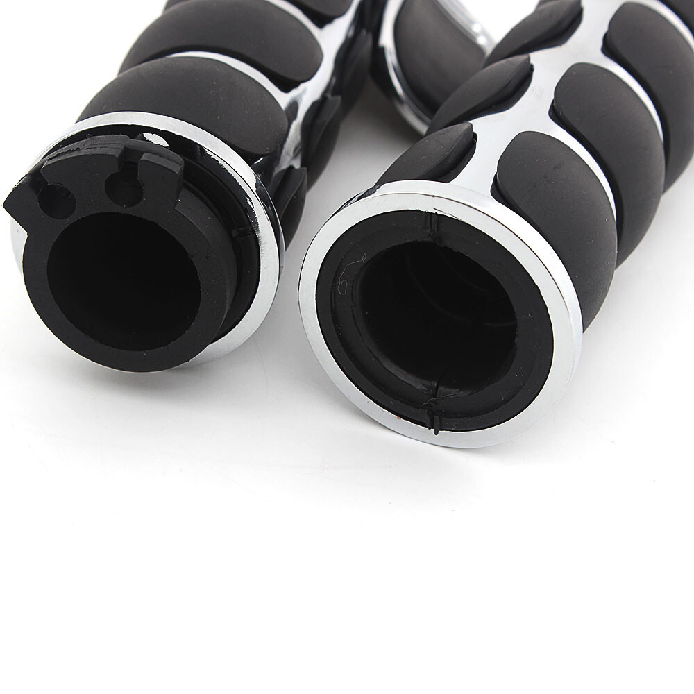 Motorcycle 1″ Handlebar Hand Grips w/Throttle Fit for Harley Touring Road Glide