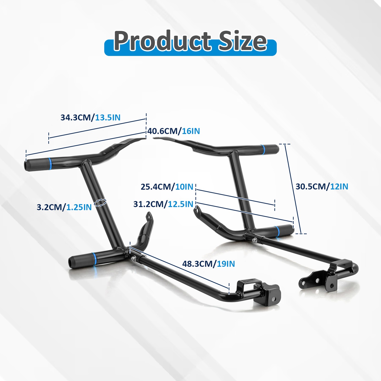 1.25″ SaddleBag Guard w/Lower tube For Harley Touring Road Street Glide 23-26
