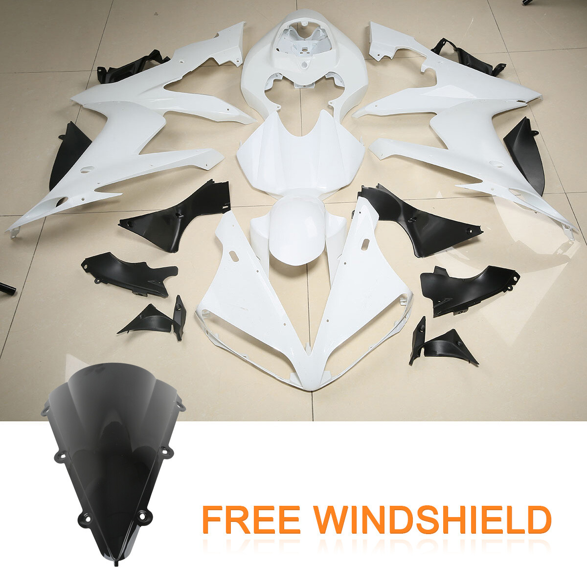 Fairing Body Work Kit Fit For YAMAHA YZFR1 YZF R1 YZF-R1 2004-06 2005 Unpainted