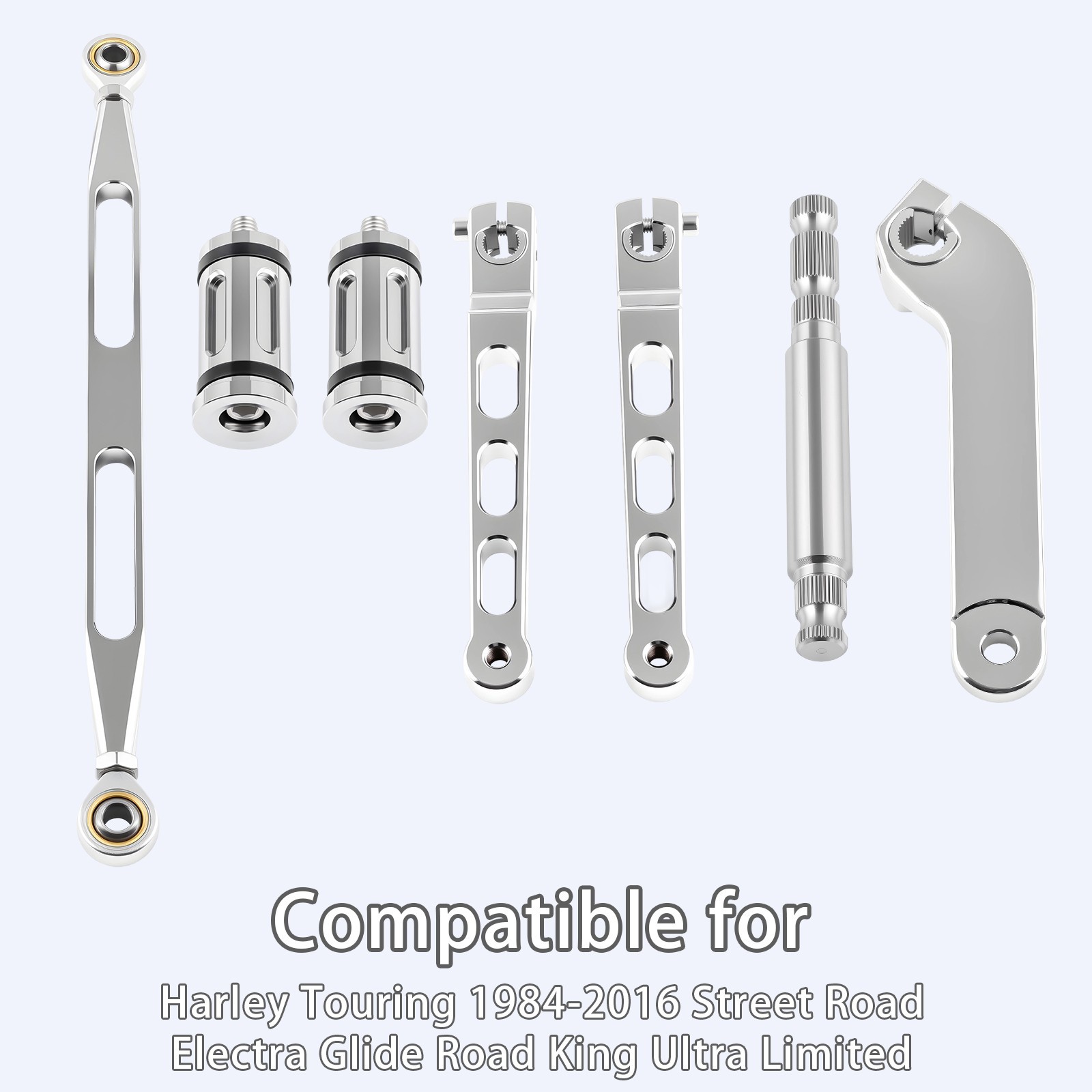 Heel Toe Gear+Shifter Lever Shaft+Shift Rod+Linkage Kit for Harley Touring 84-16