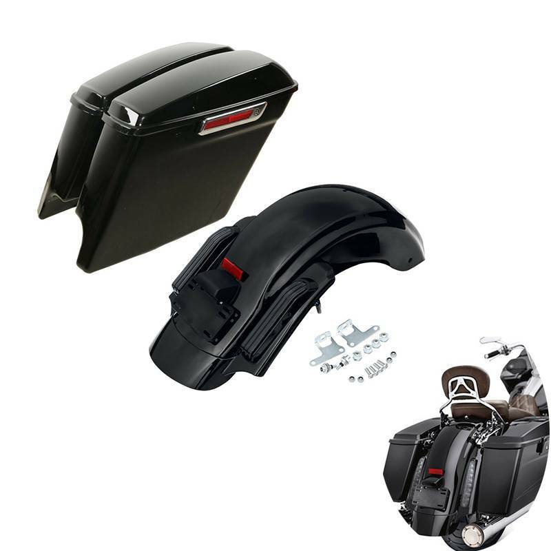 5″ Stretched Saddlebag & Rear Fender Fit For Harley Street Glide Road King 14-21