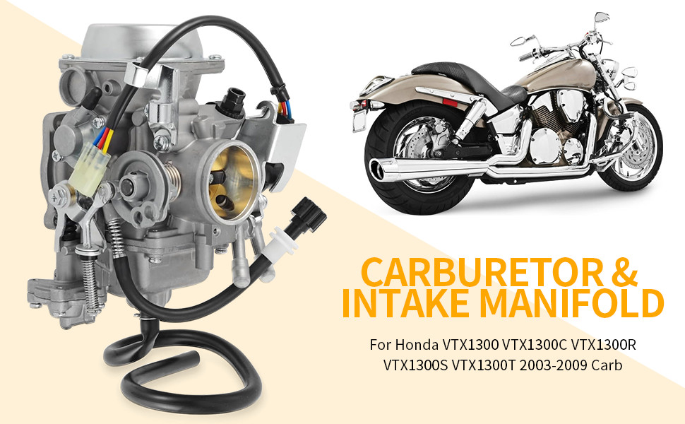 Carburetor & Intake Manifold for Honda VTX1300 C/R/S/T 2003 2004 2005-2009 Carb