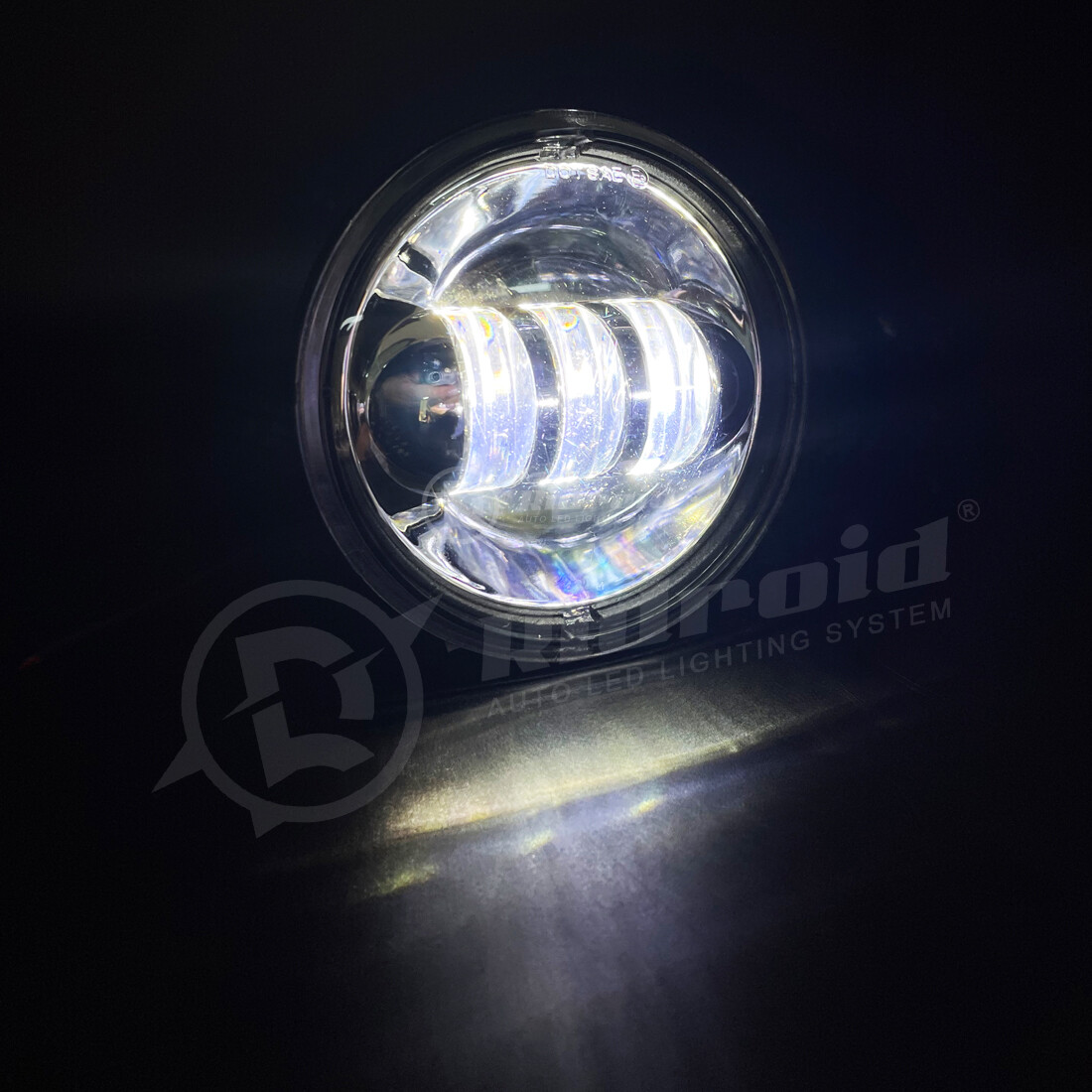 2x 4.5 Inch LED Passing Lights Chrome Fog Spot Lamp for Harley Davidson 4-1/2″