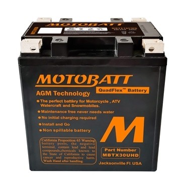 Motobatt MBTX30U(HD) Quadflex AGM 12V Battery – MBTX30UHD