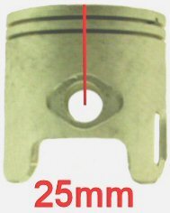 70cc SSP-G PISTON AND RING SET 47mm / 12mm PIN FOR JOG, MINARELLI, 2 STROKE