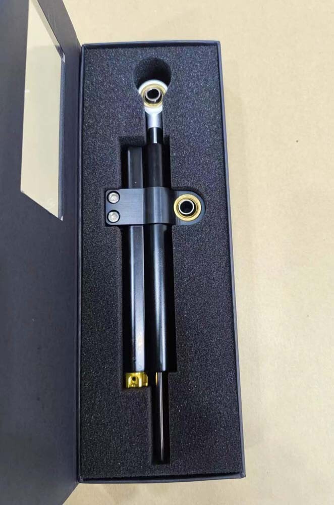 Ohlins Adjustable Steering Damper Stabilizer Universal Motorcycle Black 2-Tube