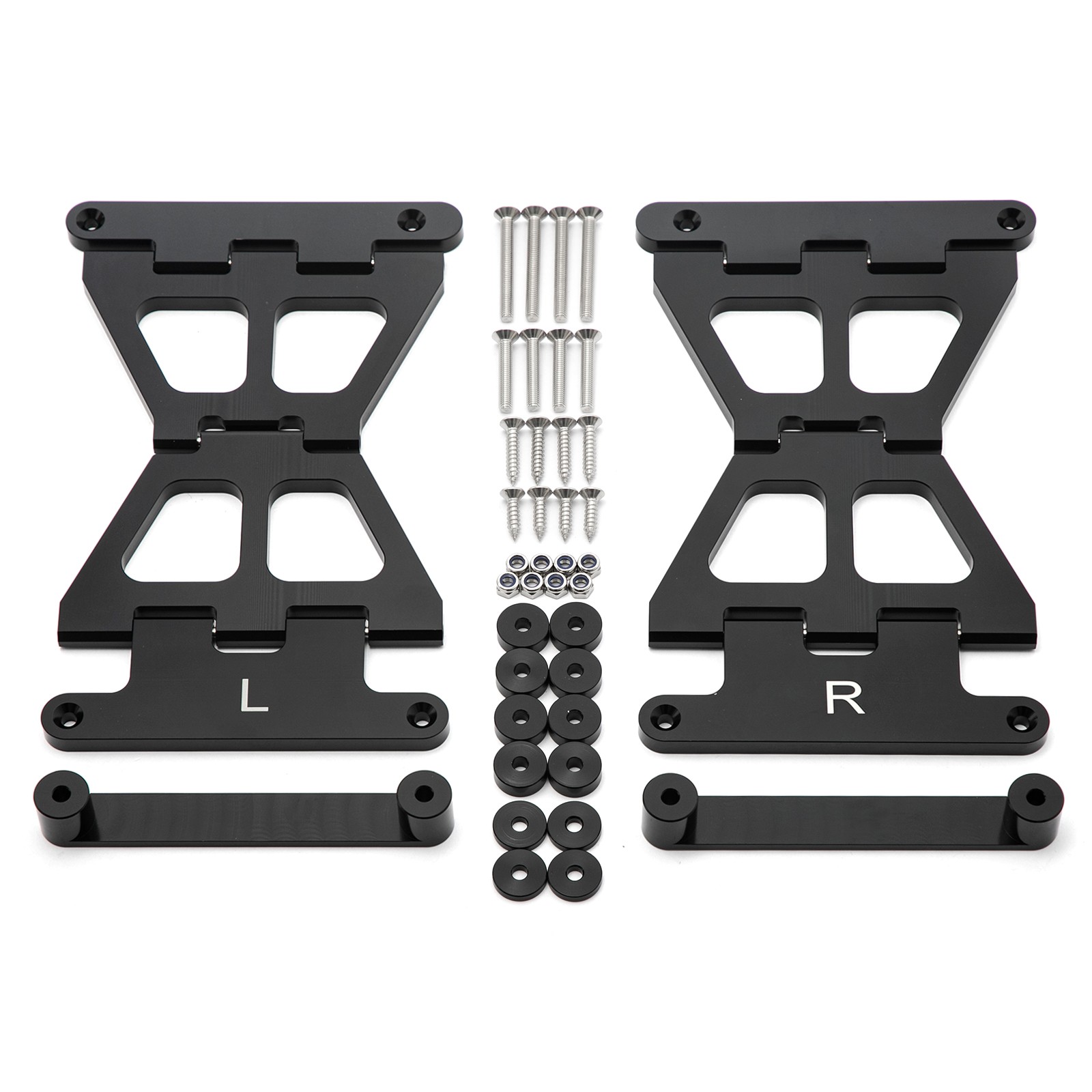 Saddlebag Billet Composite Lid Stoppers For Harley Touring Road King 14-23 Black