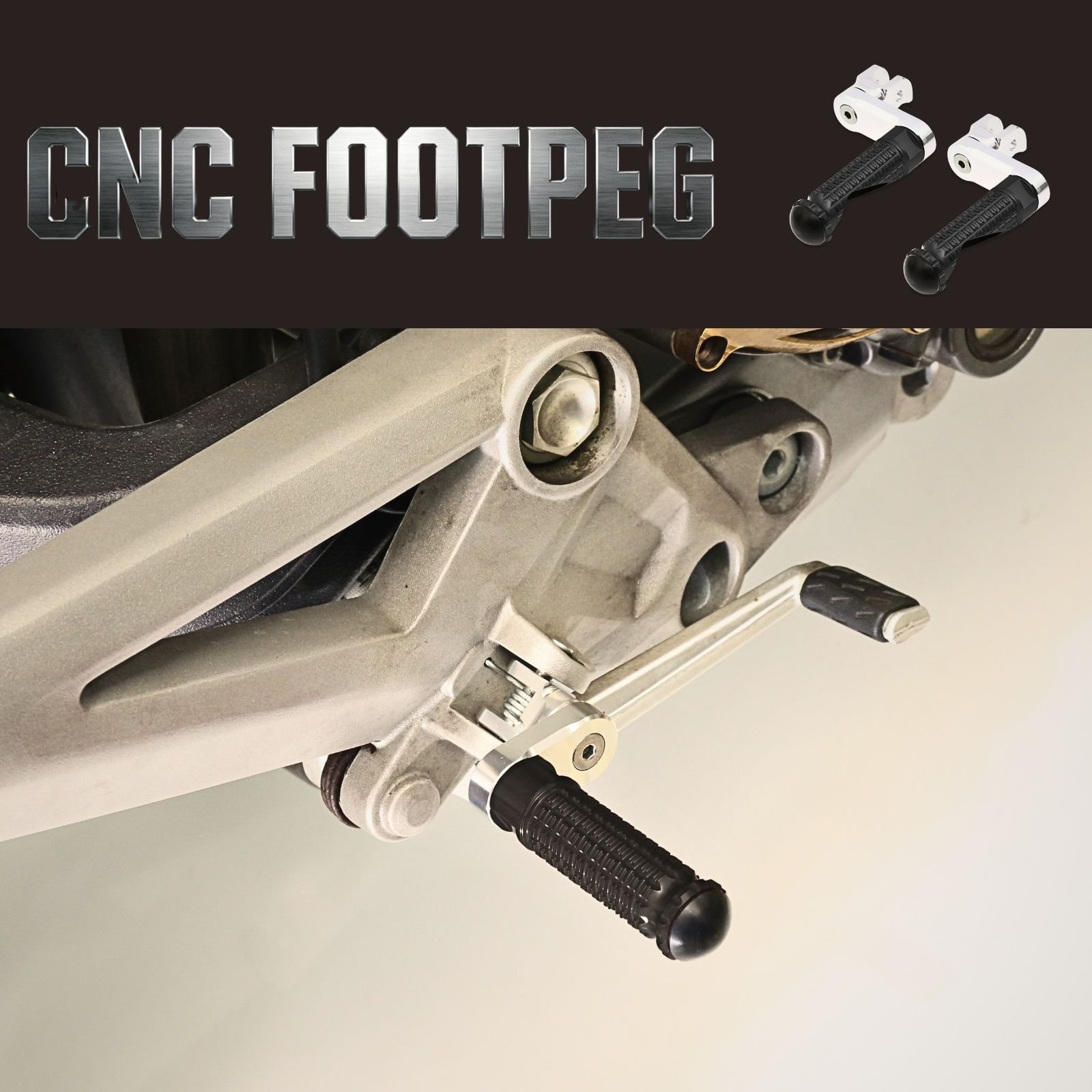 40mm Adjustable Mpro Black Front Footpegs For Suzuki GSXR 1300 Hayabusa 99-07 06