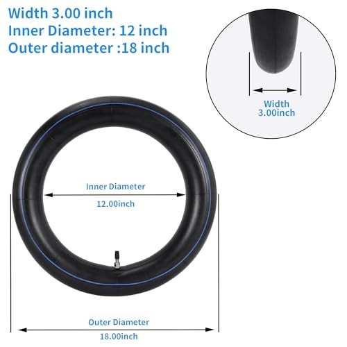 Motorcycle Inner Tube 3.00-12 80/100-12 TR4 Valve Heavy Duty Butyl Rubber Off