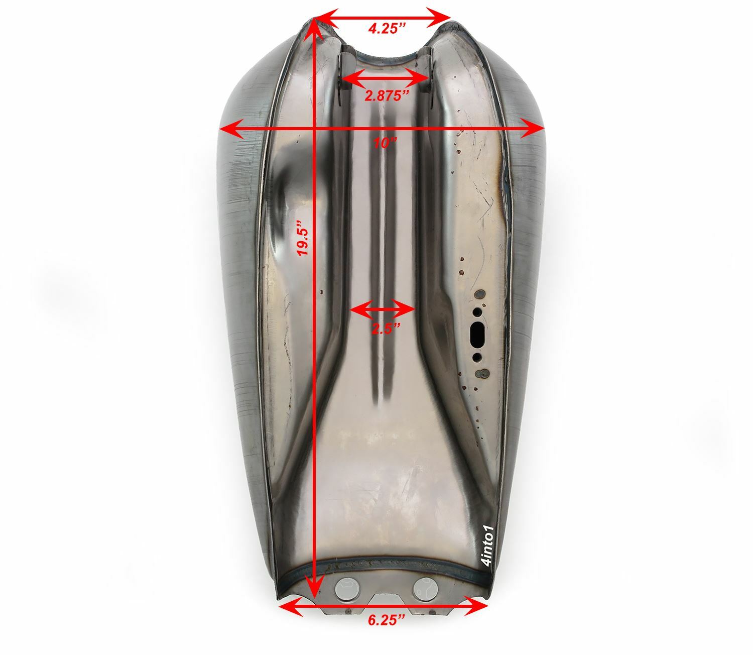 The Pacifica Bobber Gas Tank Raw Steel Cafe Racer Motorcycle Fuel Retro Classic