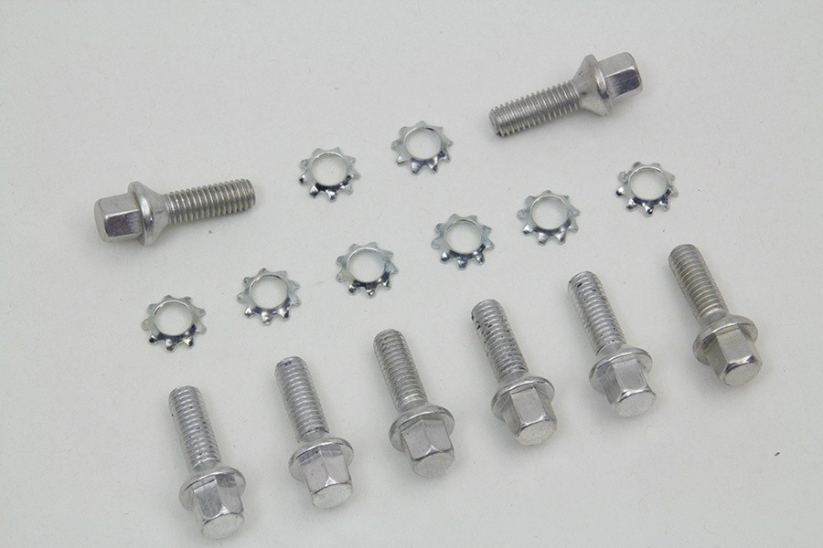 Cadmium Tappet Block Screw Set for Harley Panhead Shovelhead 1936-1975 #18660-53