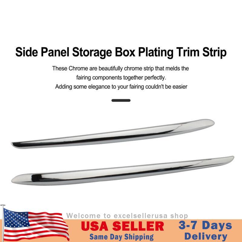 Chrome Side Panel Storage Box Plating Trim Strip Fit For BMW K1600GTL 2011-2018