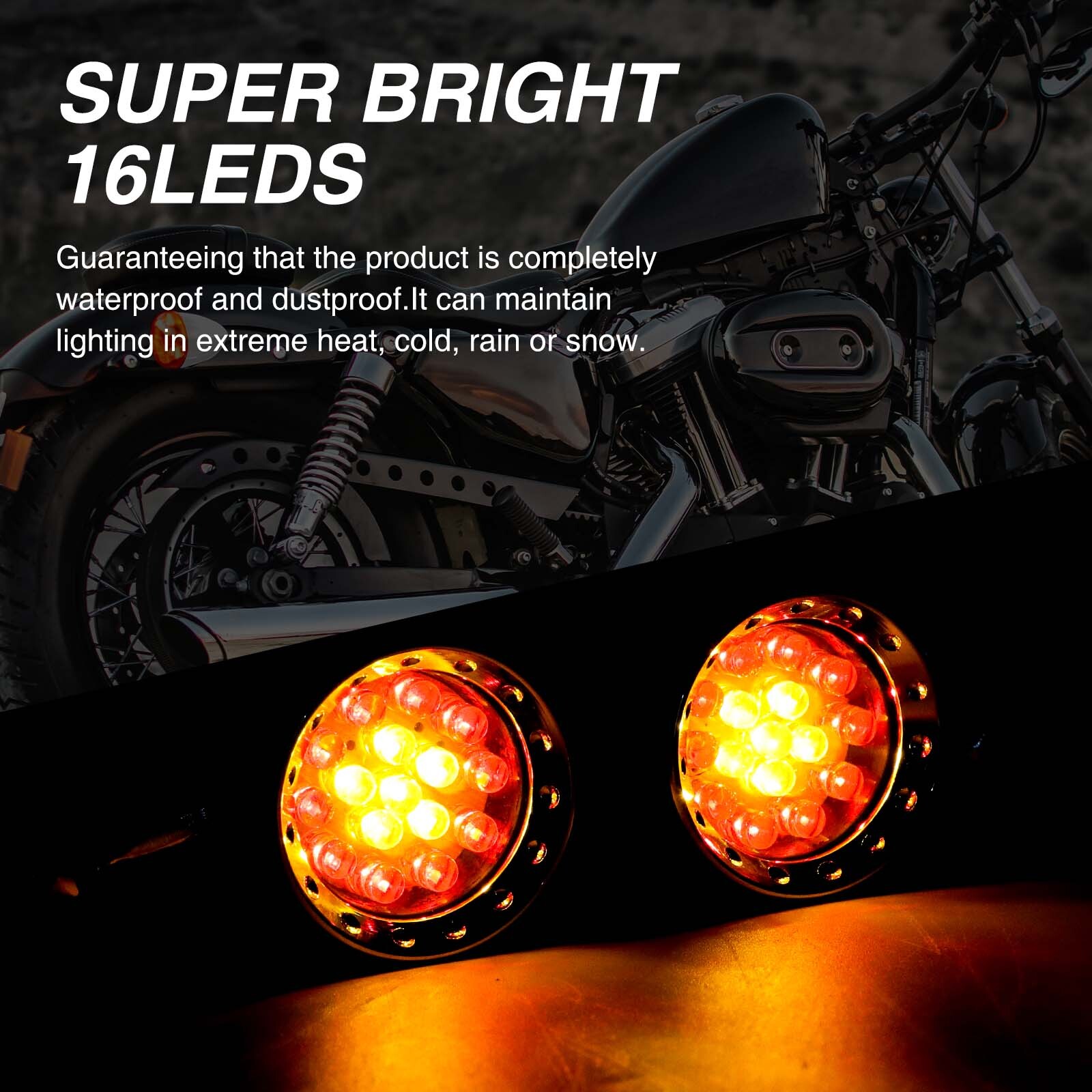 For Honda Shadow Spirit Aero 750 1100 Chrome LED Blinker Brake Turn Signal Light