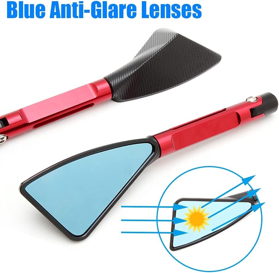 8mm 10mm Motorcycle Rear View Mirror Handlebar Yamaha XJ6 R1 R6 FZ6 F8Color: Red