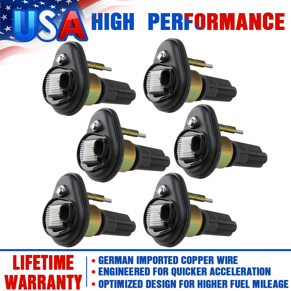 6 Ignition Coils For CHEVROLET TRAILBLAZER EXT GMC 2002-2005 L6 4.2L Envoy UF303