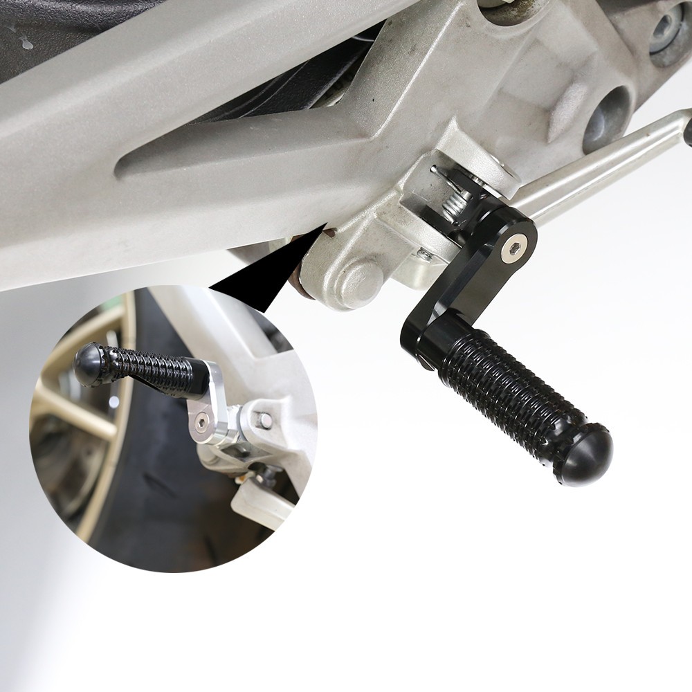 MPRO 1.5 inch Extension Black Front Foot Pegs For Bonneville T100 Carb 02-04 05