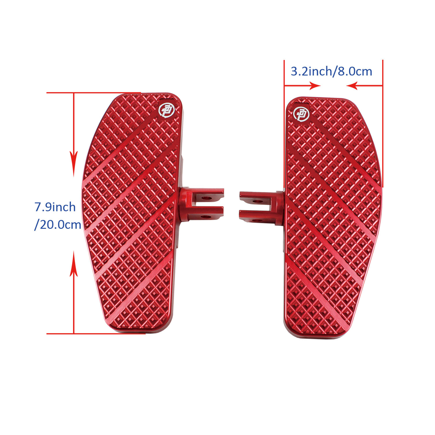 Anit-Slip Red Footboard Pad for Harley Dyna Softail Low Rider FXBB FXDR 18-Later