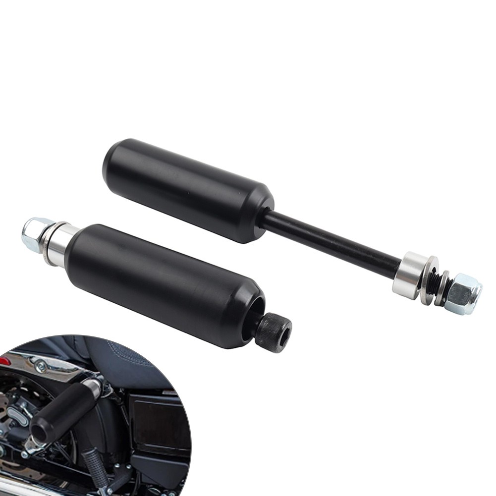 4.5″ Left & Right Crash Bar Shock Frame Sliders Mounts For Harley Dyna 2006-17