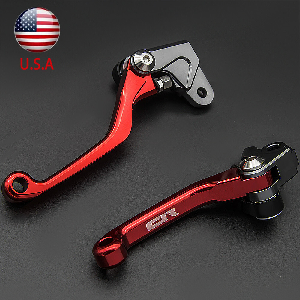 For Honda CR80R CR85R 1998-2007 CNC Brake Clutch Levers CR Logo Pivot Dirtbike
