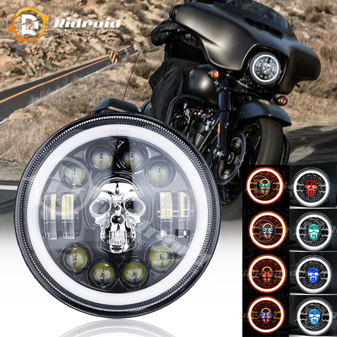 150W 7″ inch LED Headlight For Harley Davidson Street Glide Special FLHXS FLHX