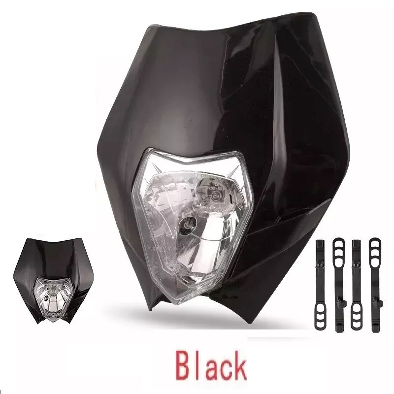 BLACK REC REG Headlight FOR KTM 125 200 250 300 EXC 450 400 ENDURO MX BIKE
