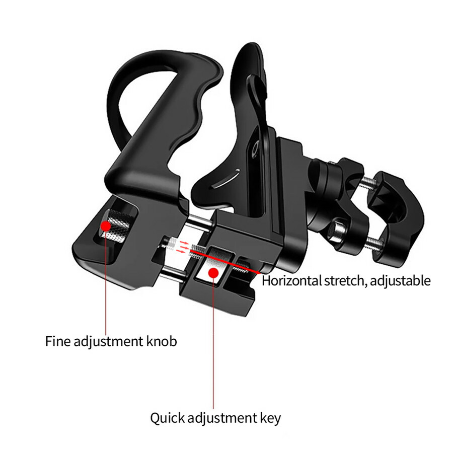 Motorcycle Adjustable Handlebar Cup Holder Mount Water Bottle For ATV Dirt Bike