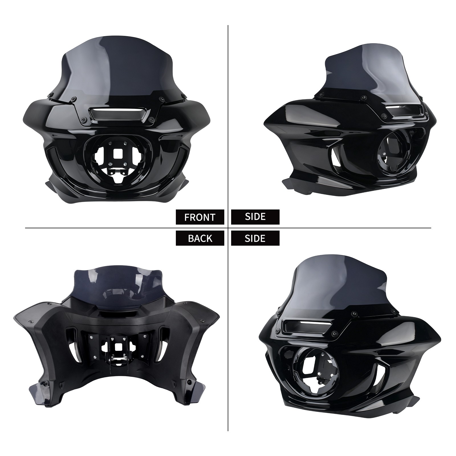 Black Headlight Fairing w/ Windshield Fits For Harley Low Rider ST FXLRST 22-25
