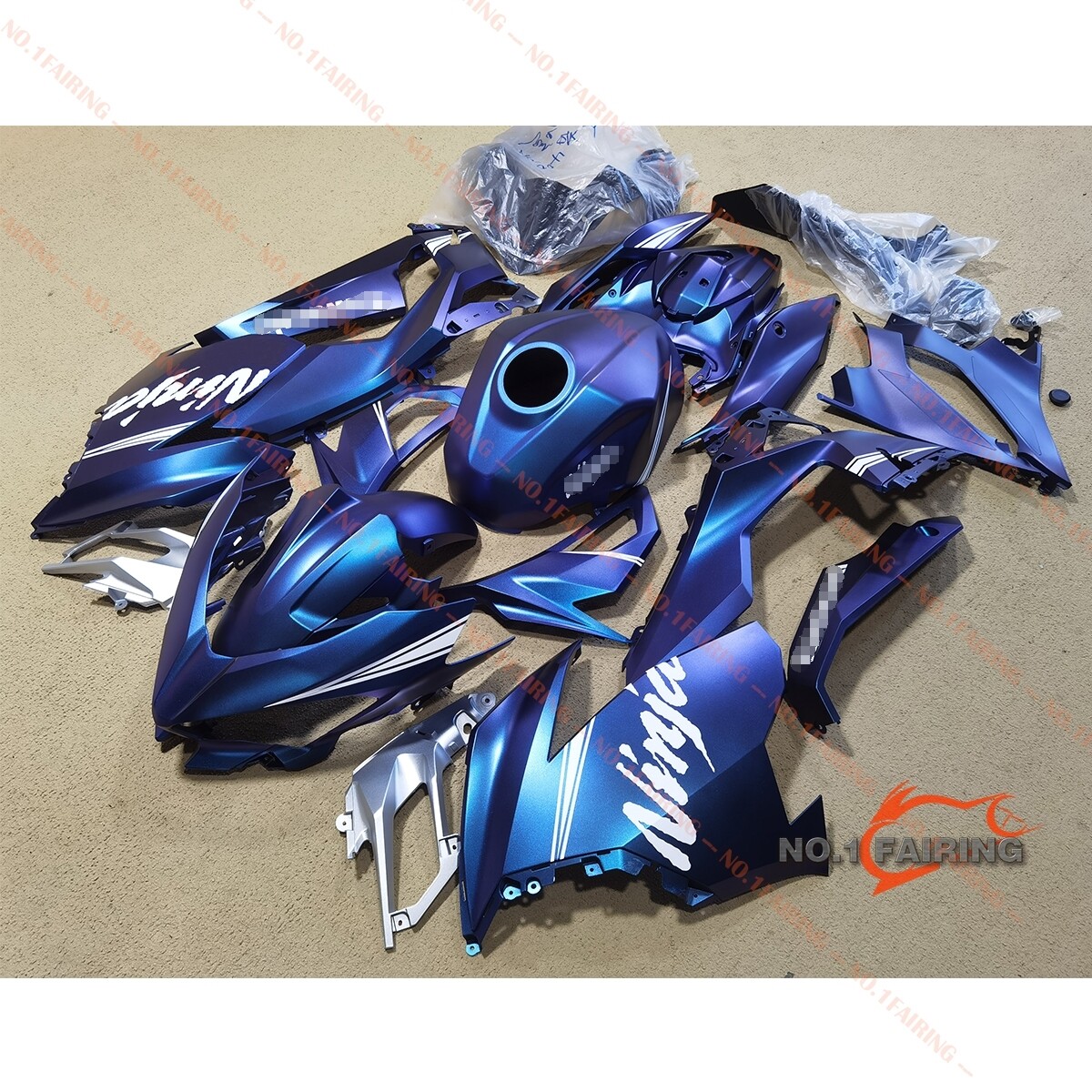 Chameleon Painted Purple Blue For KAWASAKI Ninja400 18-23 EX400 ABS Fairing Kit