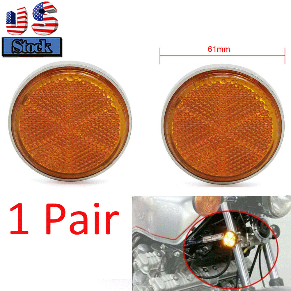Amber Front Fork Reflector For Honda CL70 SL 70 90 C70 S90 CT70 Z50A Mini Trail