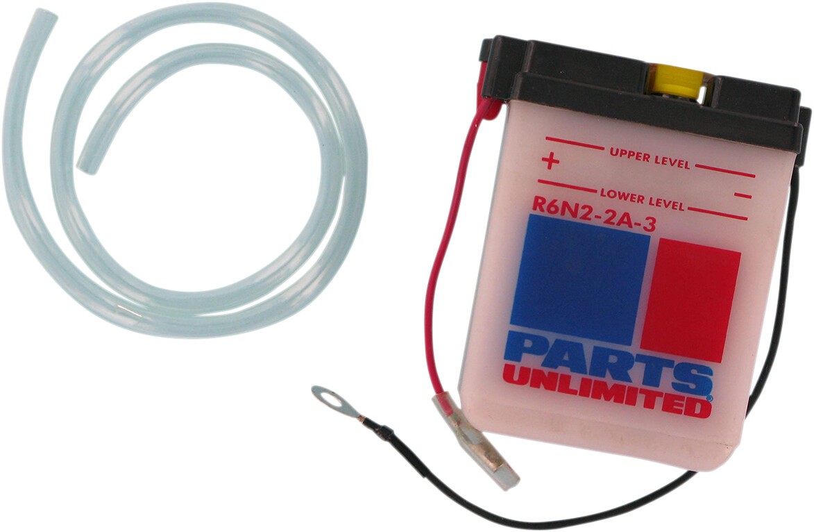 Parts Unlimited 6V Conventional Lead Acid Battery 6N22A3 Dry