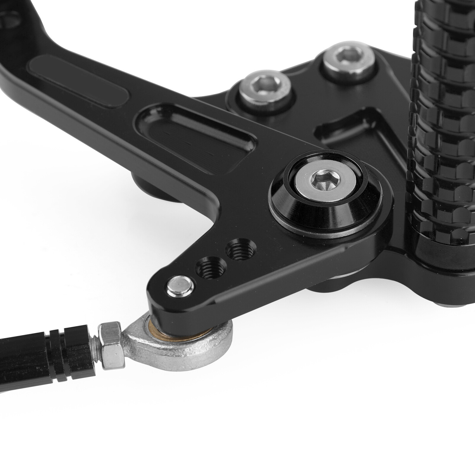 CNC Aluminum Rearsets Footpegs Black For Kawasaki Z400 / Ninja 400 2018 – 2022