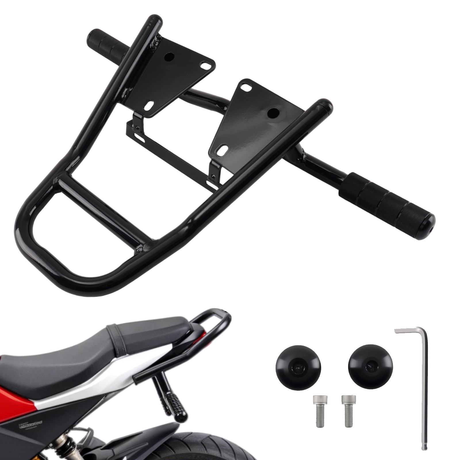 Rear Luggage Rack for Honda Grom MSX 125 SF 2013-2020 150kg Capacity Steel Black
