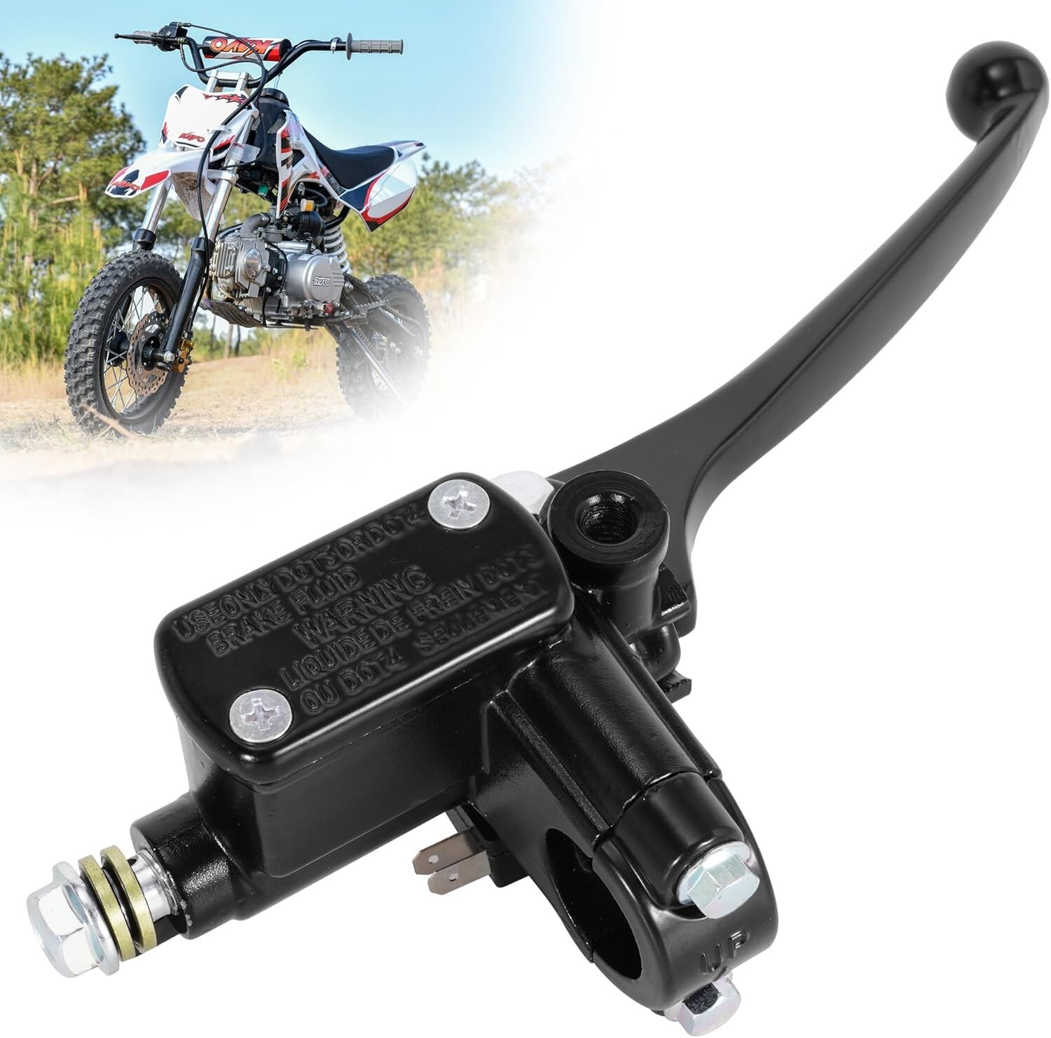Front Right Brake Master Cylinder Lever with 8mm Mirror Mounting Hole for GY6