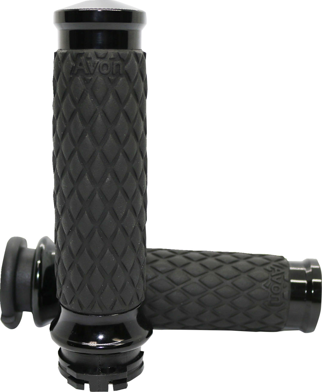 AVON GRIPS Diamond Contour Grips – Black – TBW DIA-65-ANO-FLY