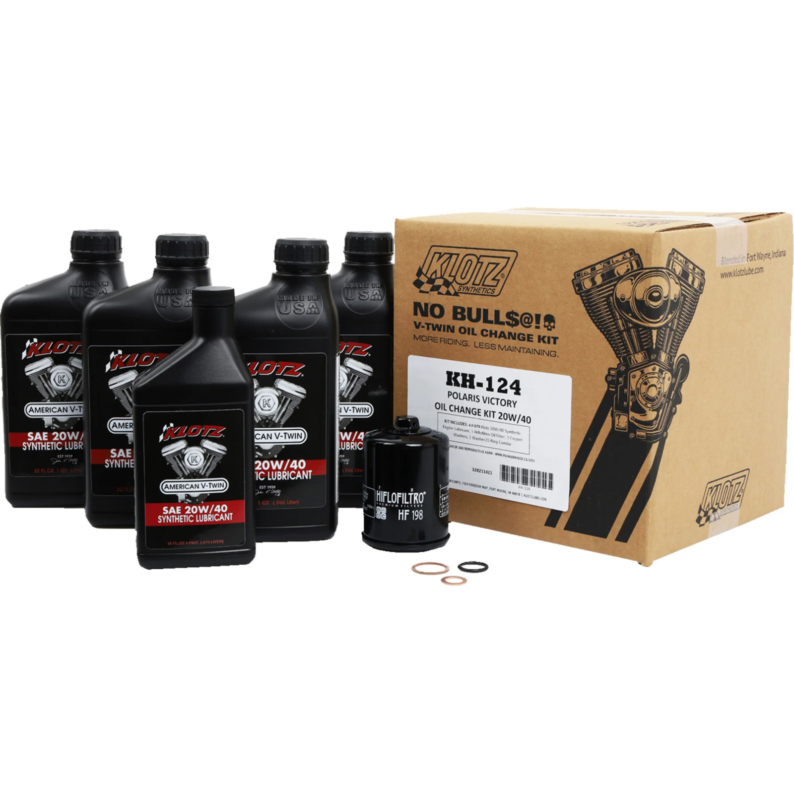 Klotz Oil Oil Change Kit – KH-124 3601-0920 Victory Motorcycles 2006-2015