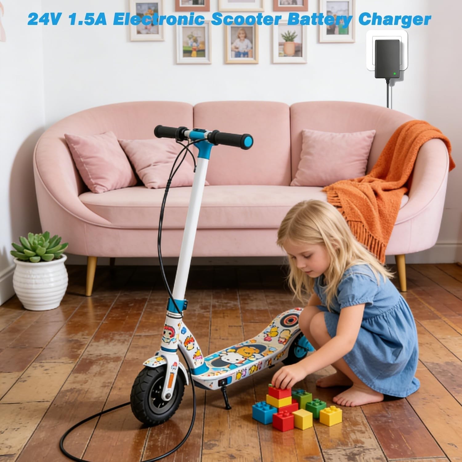 24V 1.5A Replace Charger Compatible with Razor MX350 Dirt Bike, Electric Scoo…