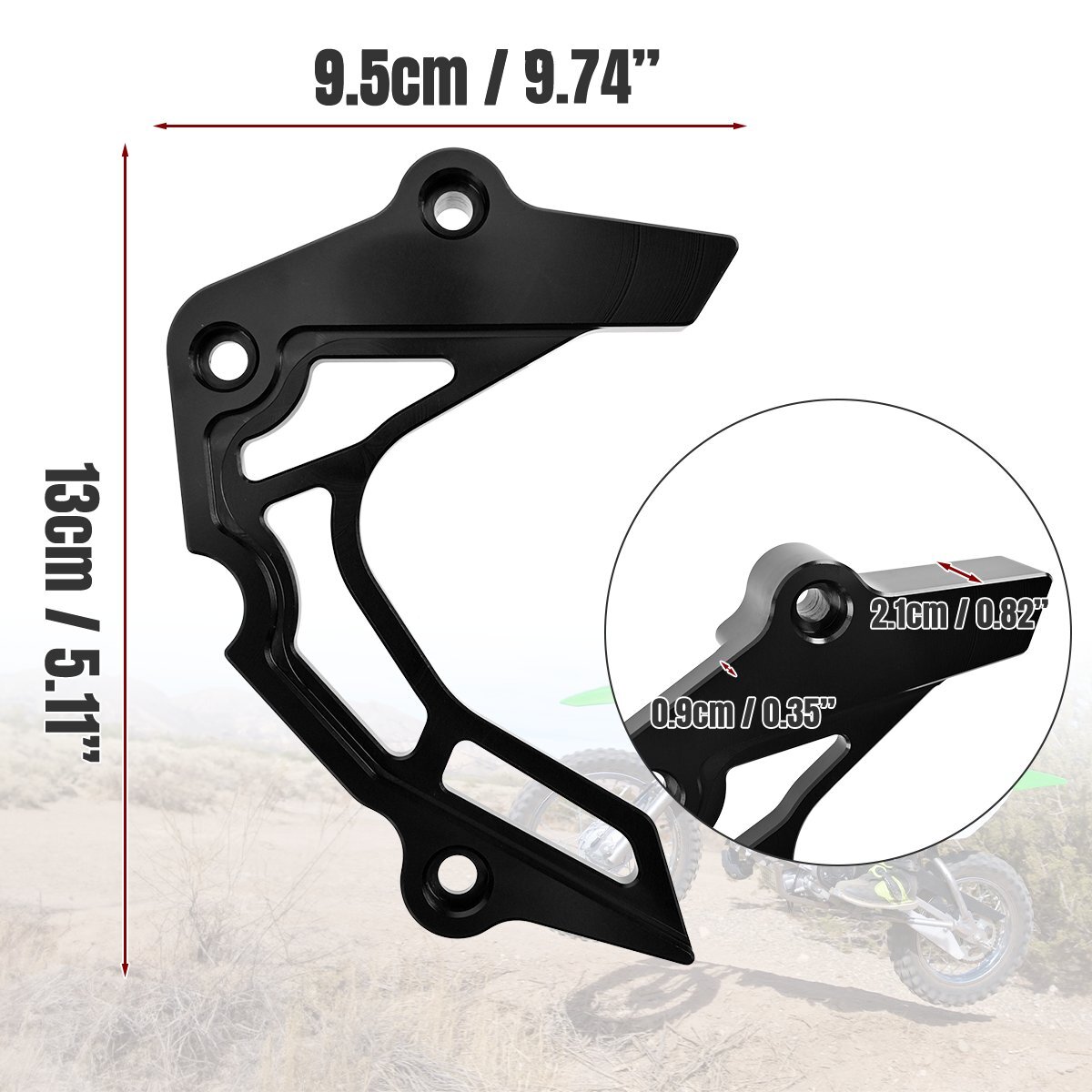 For Kawasaki KLX110 2002+ KLX110L Front Sprocket Chain Guard & Shift Shaft Brace