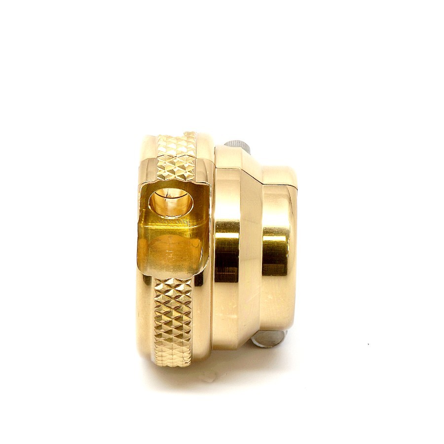 Motorcycle Mirror Mount for 1 Inch Handlebars – Brass