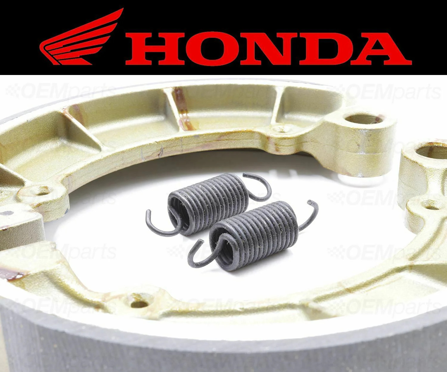 Set of (2) Honda REAR Brake Shoes and Springs #43120-216-000 (See Fitment Chart)