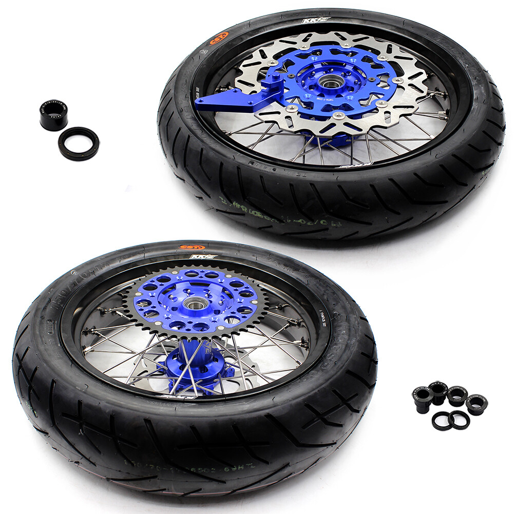 KKE 17” Inch Supermoto Wheels CST Tires For YAMAHA WR250F 01-2019 WR450F 03-18