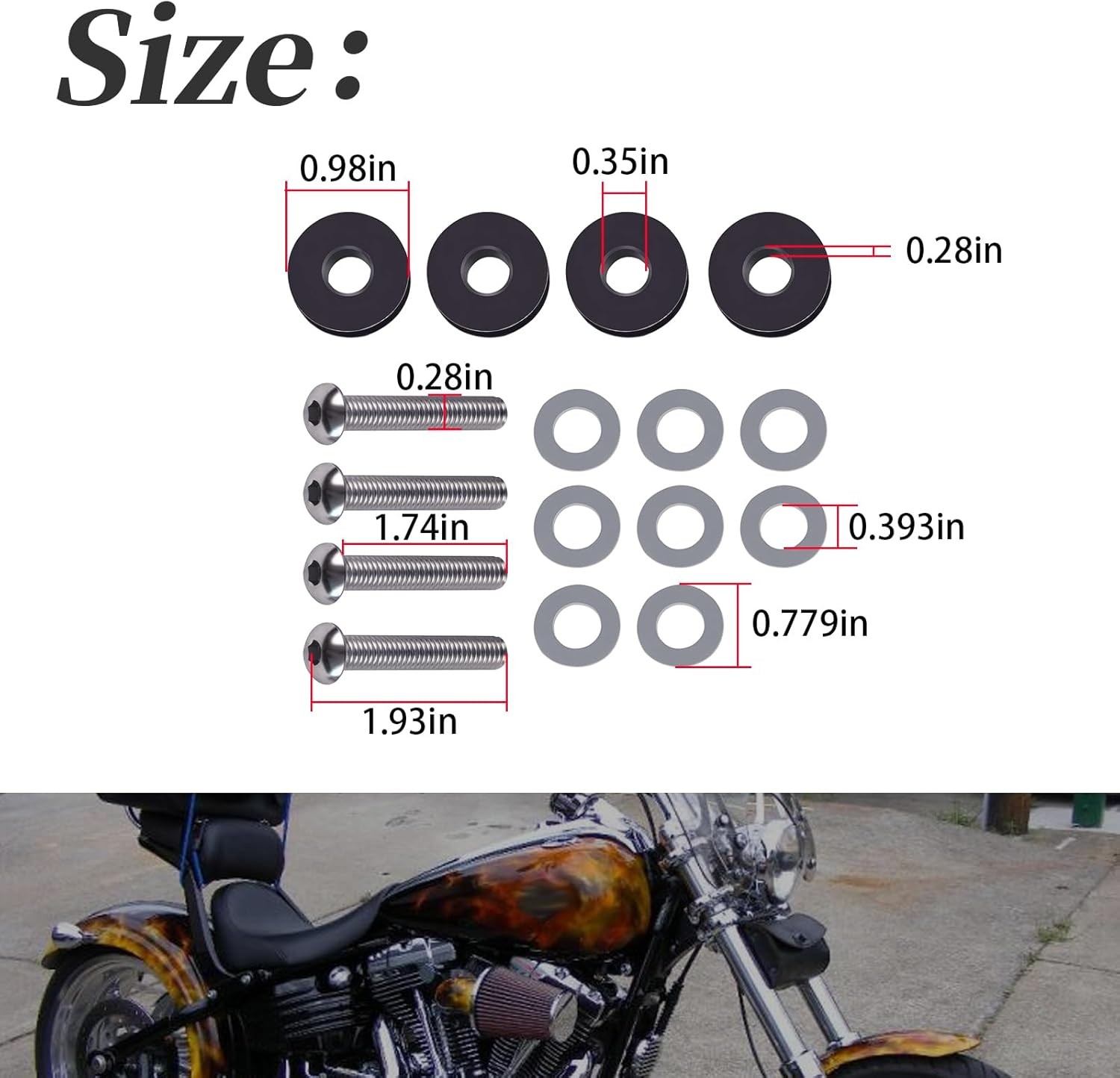 91800025 Windshield Mounting Hardware Kit For Harley FLSTC,FLS,FLST,FLSTN Model
