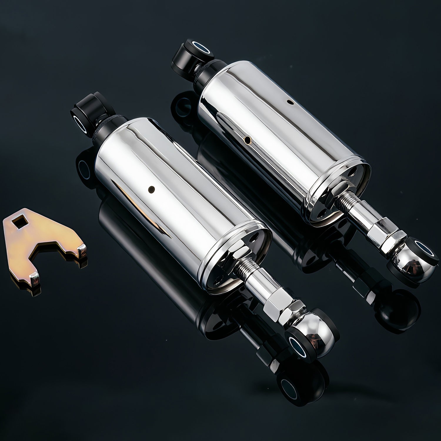 PAIR Adjustable Lowering Rear Shock For Harley Softail Evo FXST FLS 1989-99 USA