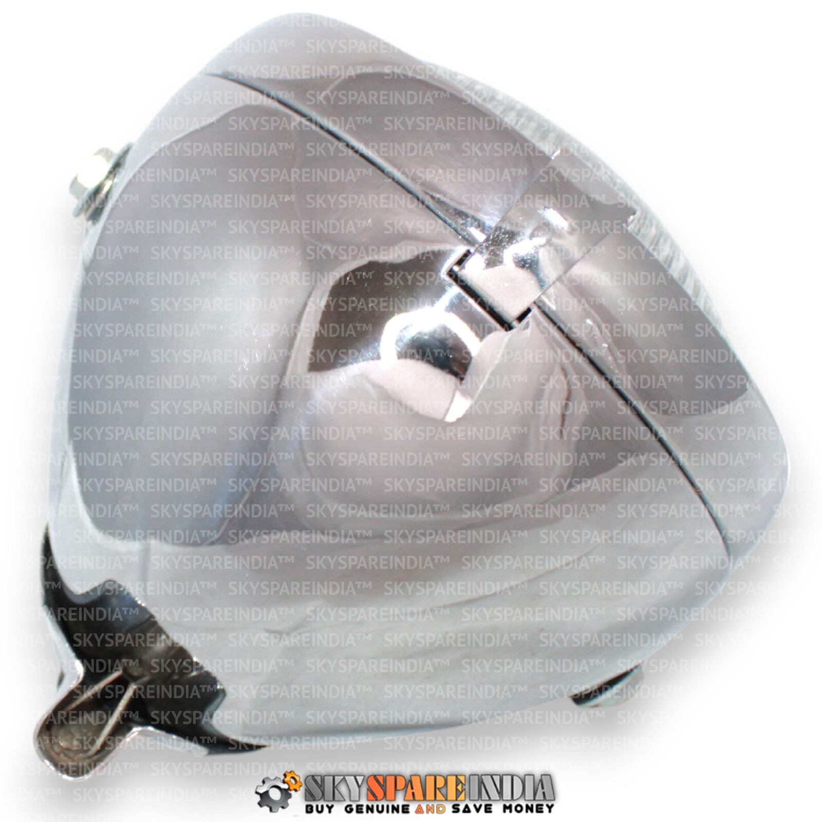 Lucas Type 6.5″ Chrome Headlight Headlamp Compatible With Norton BSA AJS Triumph
