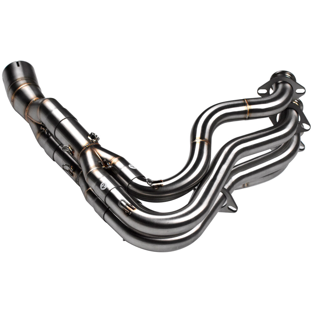 For Kawasaki Ninja ZX6R 2009-2022 Full System Header Exhaust Front Mid Link Pipe