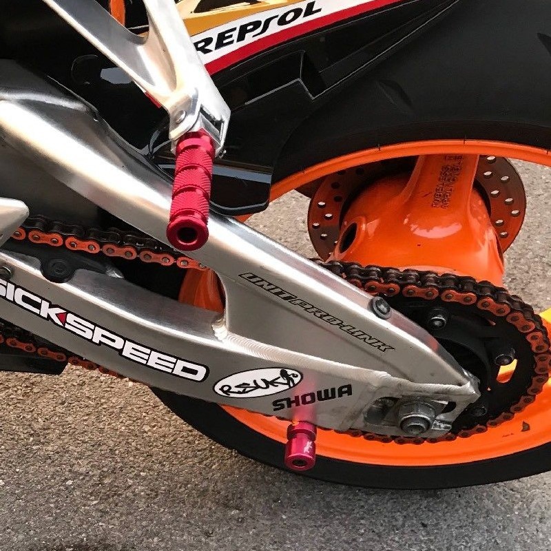 [SASA] Compatible With Suzuki Pink-Red CNC Billet Anodized FRONT Foot Pegs